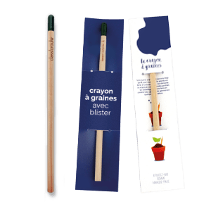 crayon de bois à graines